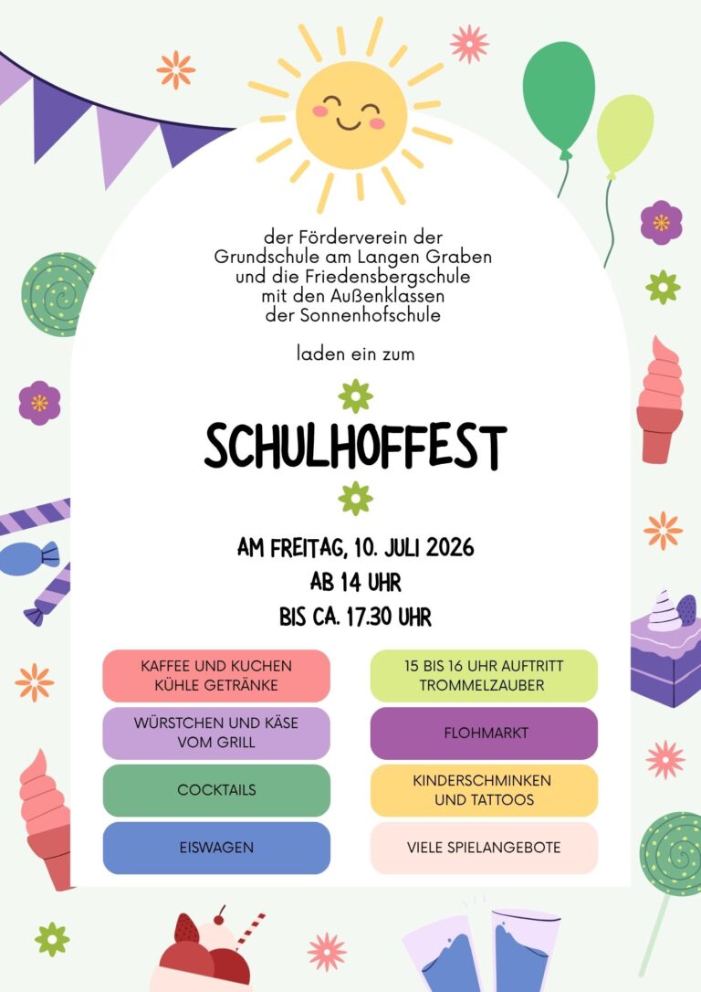 Schulhoffest am 10.07.2026